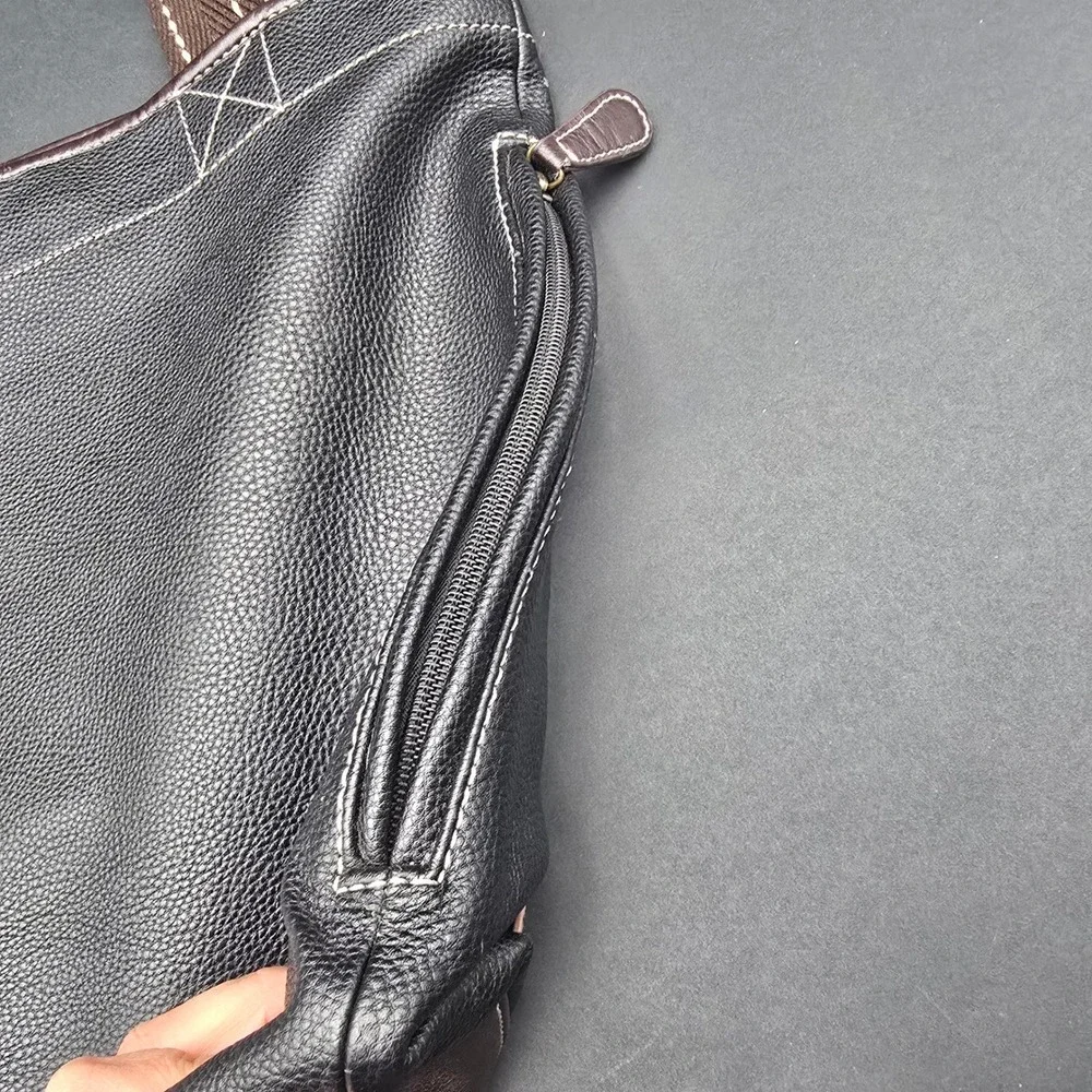 Chala Handbags Cardinal Bird Large Tote Black Vegan Leather Shoulder Bag